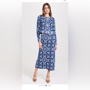 Cara Cara Clara Geometric Intarsia-Knit Midi-Skirt and Livi Jacket